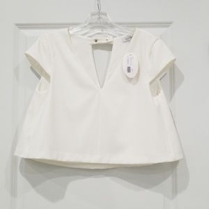 V front/back crop top